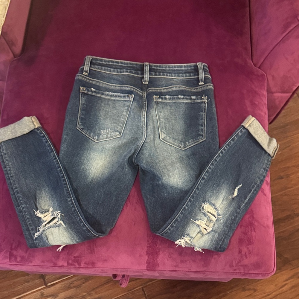 Vervet Women’s Distressed Denim Blue Jeans size 27 - Picture 10 of 15